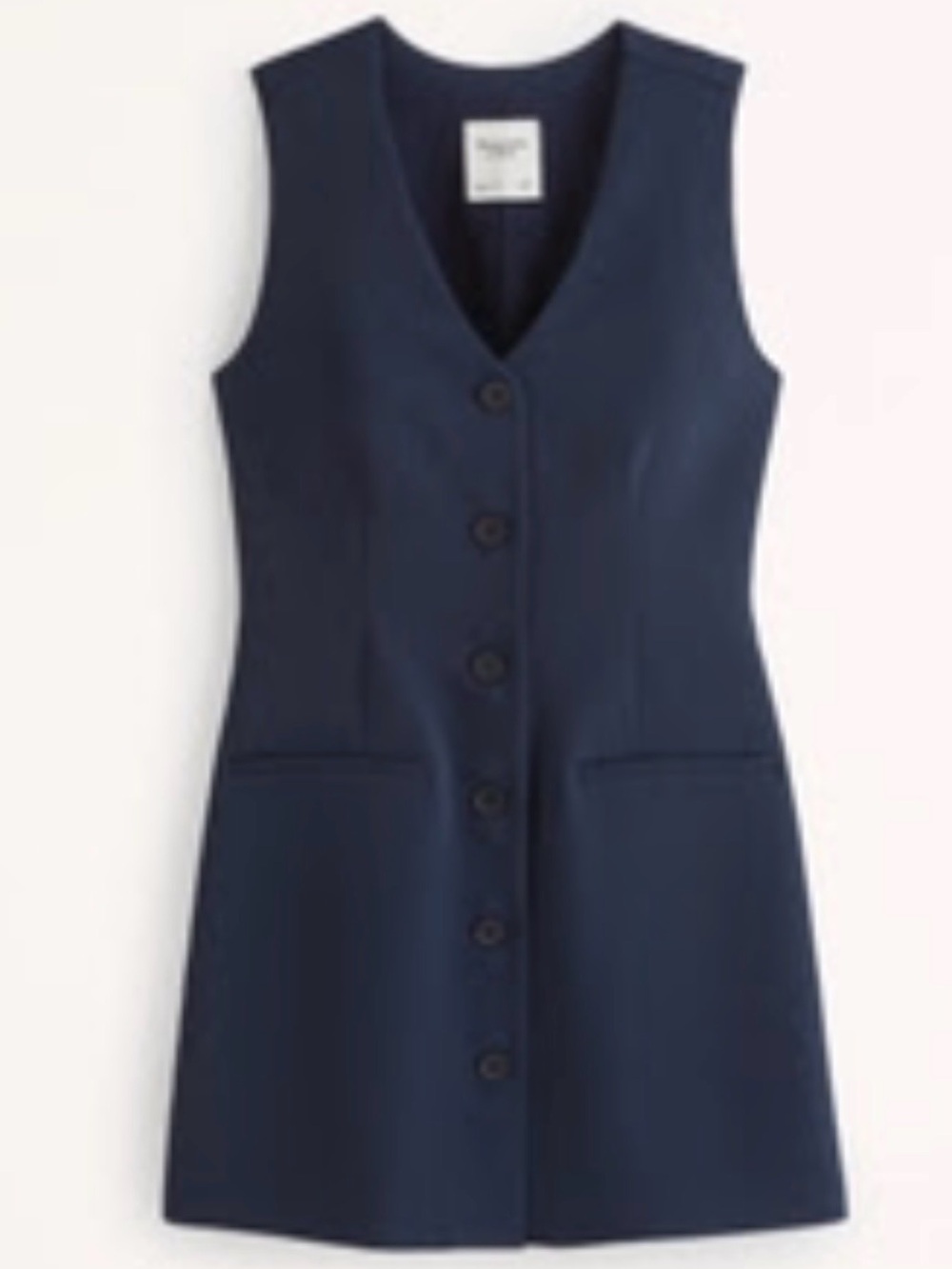 Abercrombie & Fitch Navy Button-Front Mini Dress